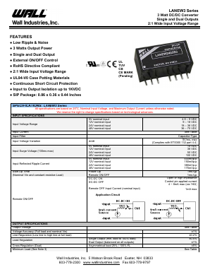 LANEW1205RD3 Datasheet PDF Wall Industries,Inc.