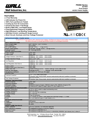 PSD60-A Datasheet PDF Wall Industries,Inc.