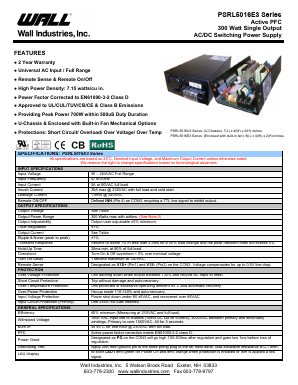 PSRL5016E3-48 Datasheet PDF Wall Industries,Inc.