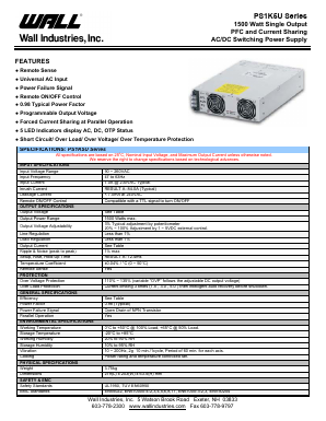 PS1K5U-P036 Datasheet PDF Wall Industries,Inc.