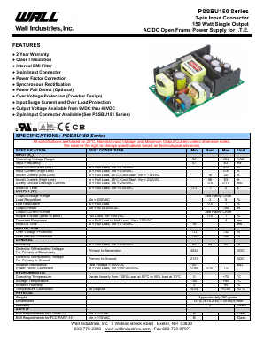 PSSBU150-104 Datasheet PDF Wall Industries,Inc.