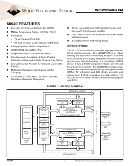 WC32P040-XP4M Datasheet PDF White Electronic Designs Corporation