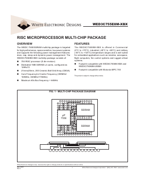 WED3C755E8M350BM Datasheet PDF White Electronic Designs Corporation