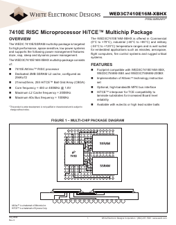 WED3C7410E16M400BHM Datasheet PDF White Electronic Designs Corporation