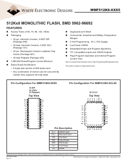 WMF512K8-150CLC5 Datasheet PDF White Electronic Designs Corporation