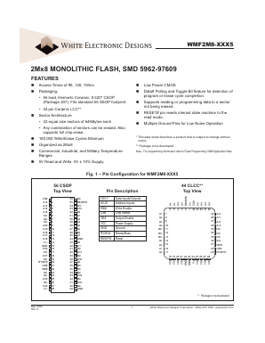 WMF2M8-150DAM5A Datasheet PDF White Electronic Designs Corporation