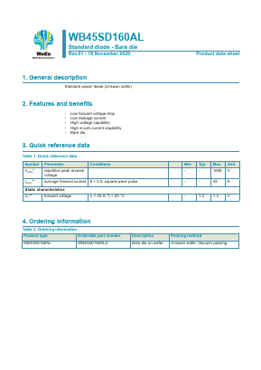 WB45SD160AL Datasheet PDF WeEn Semiconductors