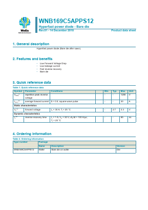 WNB169C5APPS12 Datasheet PDF WeEn Semiconductors