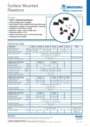 CR2512 Datasheet PDF Welwyn Components Limited