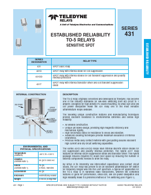 431-18 Datasheet PDF Willow Technologies Ltd