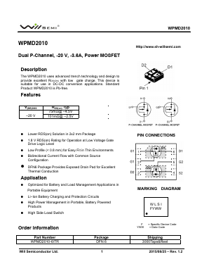 WPMD2010-6/TR Datasheet PDF Will Semiconductor Ltd.