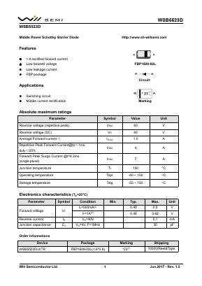 WSB5523D Datasheet PDF Will Semiconductor Ltd.