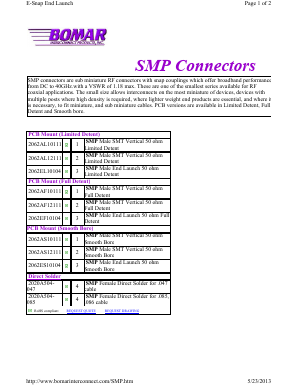 2062AL12111 Datasheet PDF Winchester Electronics Corporation