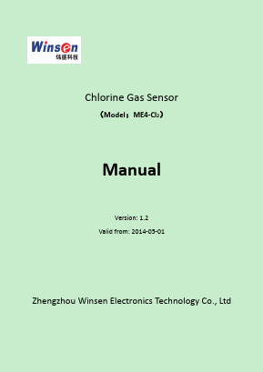 ME4-CL2 Datasheet PDF Zhengzhou Winsen Electronics Technology Co., Ltd.