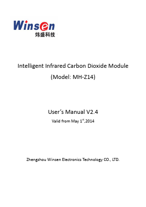 MH-Z14 Datasheet PDF Zhengzhou Winsen Electronics Technology Co., Ltd.