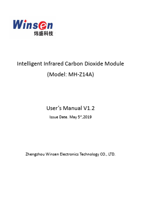 MH-Z14A Datasheet PDF Zhengzhou Winsen Electronics Technology Co., Ltd.