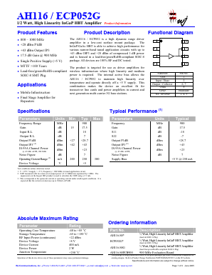 ECP052G Datasheet PDF WJ Communications => Triquint