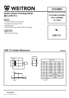 1SS400G Datasheet PDF Weitron Technology