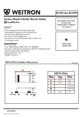 B230M Datasheet PDF Weitron Technology