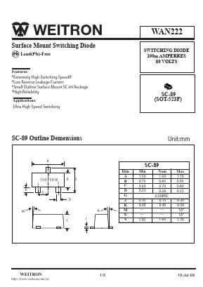 WAN222 Datasheet PDF Weitron Technology