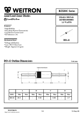 BZX85B18 Datasheet PDF Weitron Technology