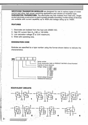 MG15D2UK1 Datasheet PDF Westcode -> Ixys