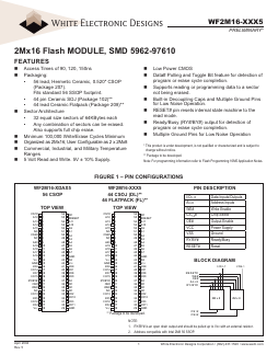 WF2M16-150DAI5A Datasheet PDF White Electronic Designs => Micro Semi