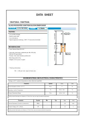 1N4730A Datasheet PDF Willas Electronic Corp.