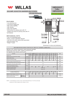 MBR2060CF Datasheet PDF Willas Electronic Corp.