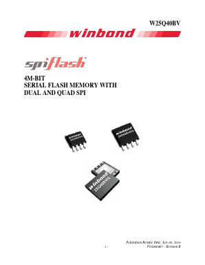 W25Q40BVDAIG Datasheet PDF Winbond
