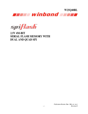 W25Q40BLZPIP Datasheet PDF Winbond