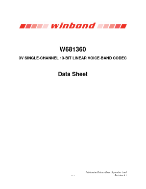 W681360R Datasheet PDF Winbond