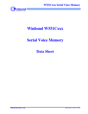 W551C040 Datasheet PDF Winbond