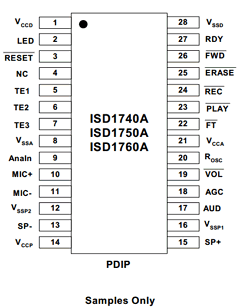 ISD1750AX01 Datasheet PDF Winbond