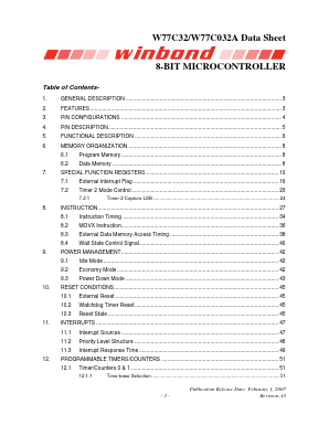 W77C032A40DL Datasheet PDF Winbond