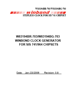 W83194BR-703 Datasheet PDF Winbond