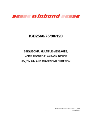 ISD2590E Datasheet PDF Winbond