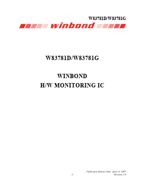 W83781D Datasheet PDF Winbond