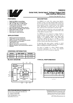 WM2632 Datasheet PDF Wolfson Microelectronics plc