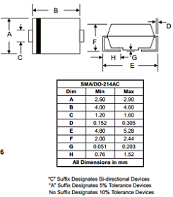 P4SMAJ13CA Datasheet PDF Won-Top Electronics
