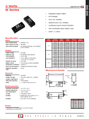IS0503SA Datasheet PDF XP Power Limited