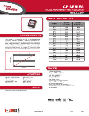 GP06AB Datasheet PDF XP Power Limited