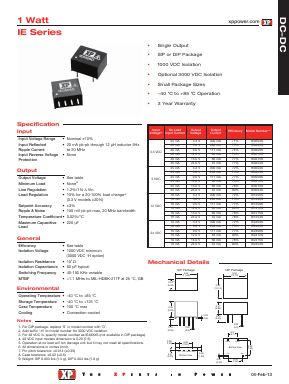 IE2424S-D Datasheet PDF XP Power Limited