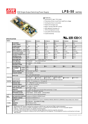 LPS-100 Datasheet PDF XP Power Limited