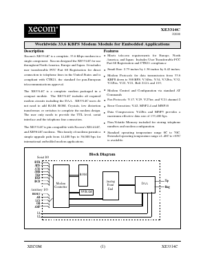 XE3314C-ITR Datasheet PDF Xecom