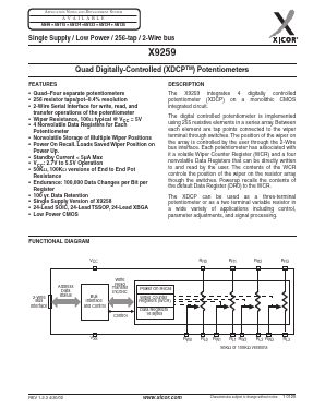 X9259 Datasheet PDF Xicor -> Intersil
