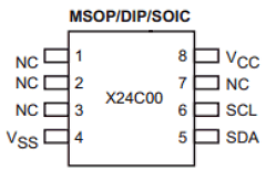 X24C00P-3 Datasheet PDF Xicor -> Intersil