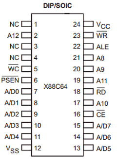 X88C64 Datasheet PDF Xicor -> Intersil