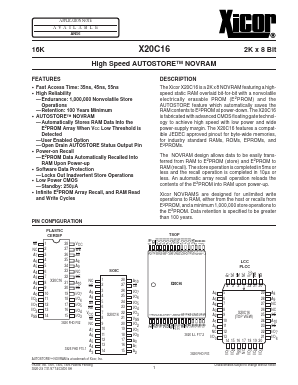 X20C16PI-45 Datasheet PDF Xicor -> Intersil