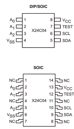 X24C04S14I Datasheet PDF Xicor -> Intersil
